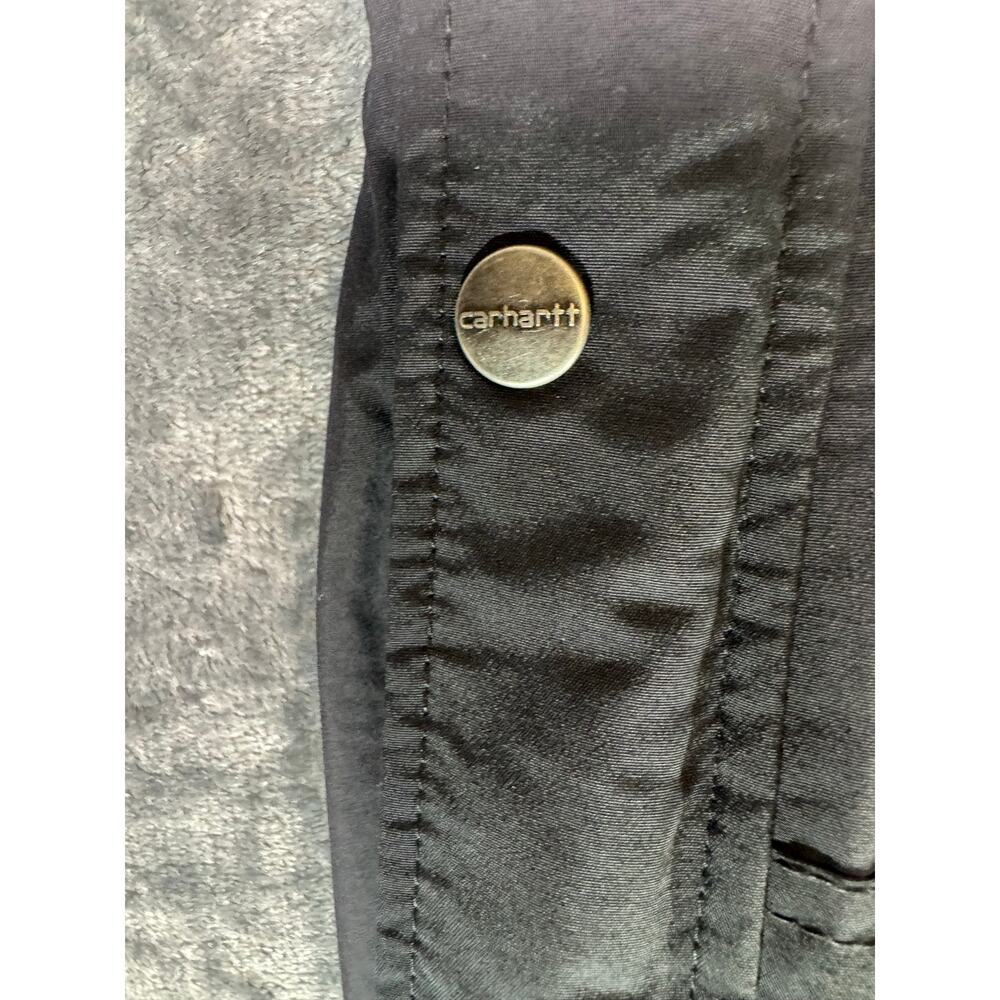 Carhartt Women Cascade Rain Pants S 4/6 Black Full Side Zip Waterproof 100064 - Picture 7 of 9
